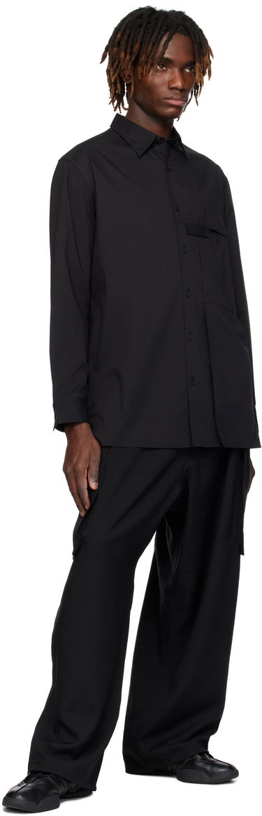 Košeľa Y-3 Y-3 Pleated Pocket Shirt Čierna | JI7082, 3