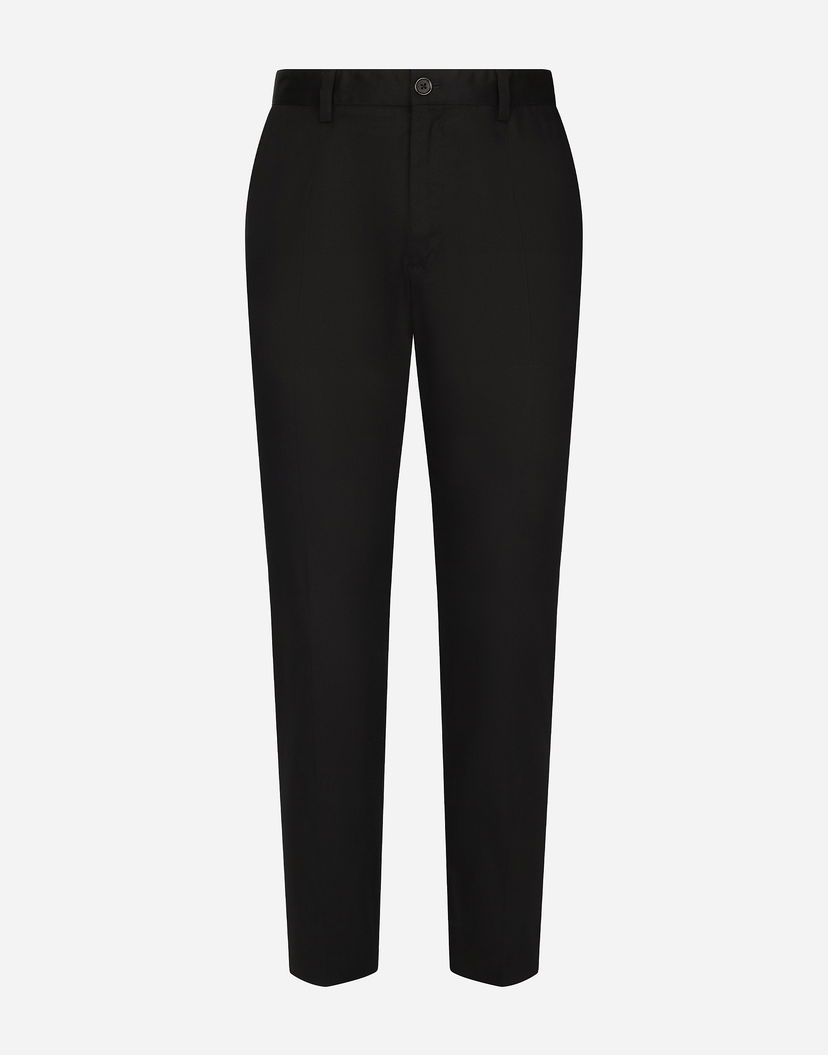 Nohavice Dolce & Gabbana Dolce & Gabbana Stretch Gabardine Trousers 44 Čierna | GY6IETGG825B0665