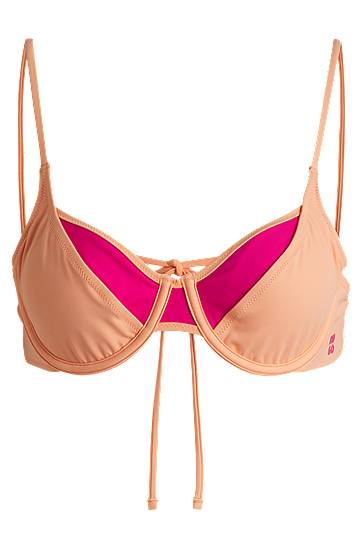 Podprsenka BOSS Padded Layered Bikini Top Oranžová | 50540323, 0