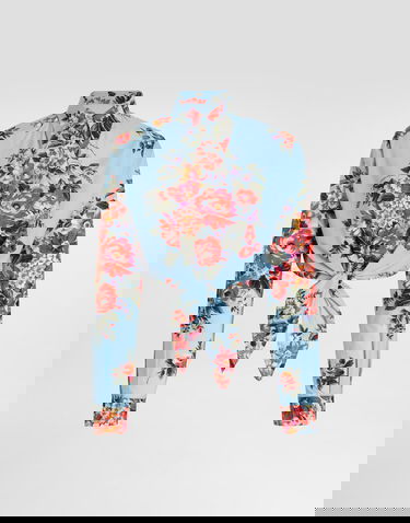 Košeľa Dolce & Gabbana Flower Bouquet-print Tie-front Long-sleeved Cotton Shirt Rôznofarebný | F5T76THS5UUHC5ZO, 0