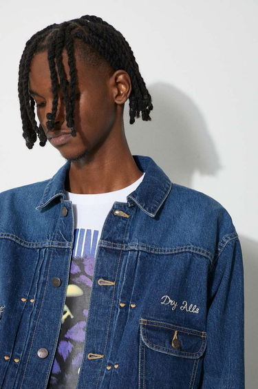 Bunda Human Made Denim Work Jacket Modrá | HM27JK015, 4