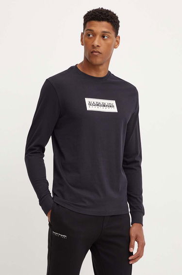 Tričko Napapijri Long Sleeve Graphic T-Shirt Čierna | NP0A4I3M0411, 3