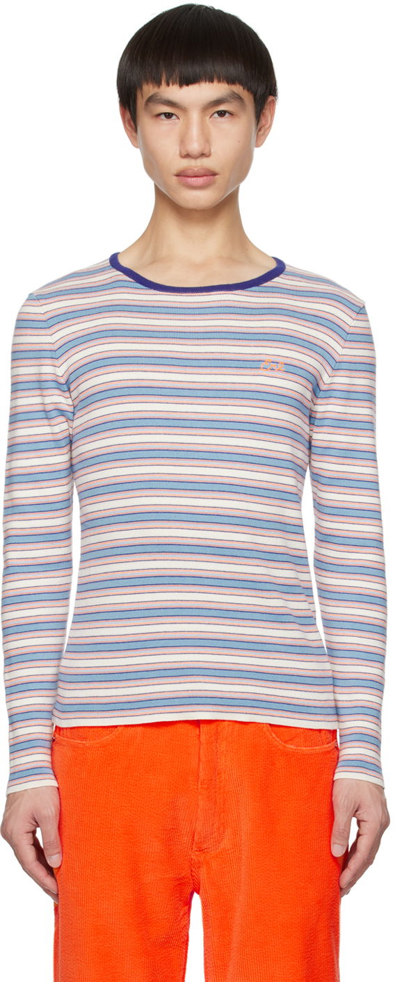 Tričko ERL ERL Striped Embroidered Long Sleeve T-Shirt Rôznofarebný | ERL06N006, 0