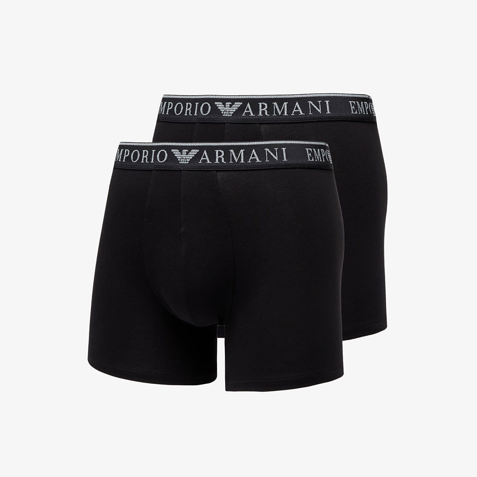 EA7 Men's Knit Trunk 2-Pack Nero/ Nero L