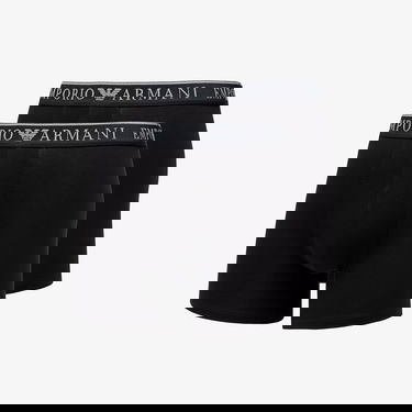 Spodná bielizeň a ponožky Emporio Armani EA7 Men's Knit Trunk 2-Pack Nero/ Nero L Čierna | 111912 4F720 23820, 0