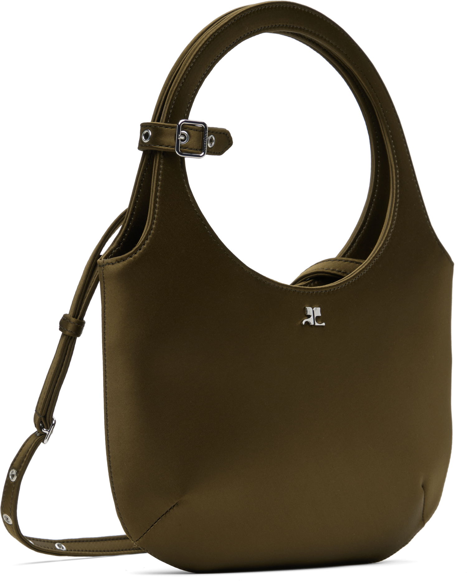 Taška cez rameno Courrèges Courrèges Holy Satin Shoulder Bag Zelené | 225GSA102PL0084, 1