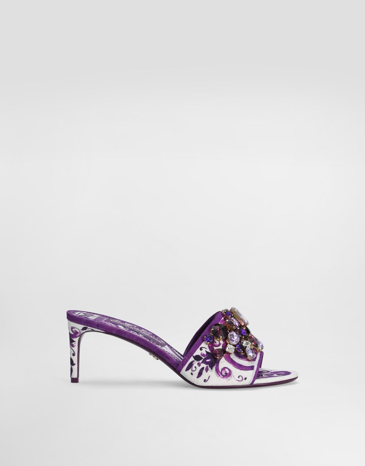 Doplnky Dolce & Gabbana Dolce & Gabbana Brocade Jewel Embroidered Mules Fialová | CR1744AE123I03TN, 0