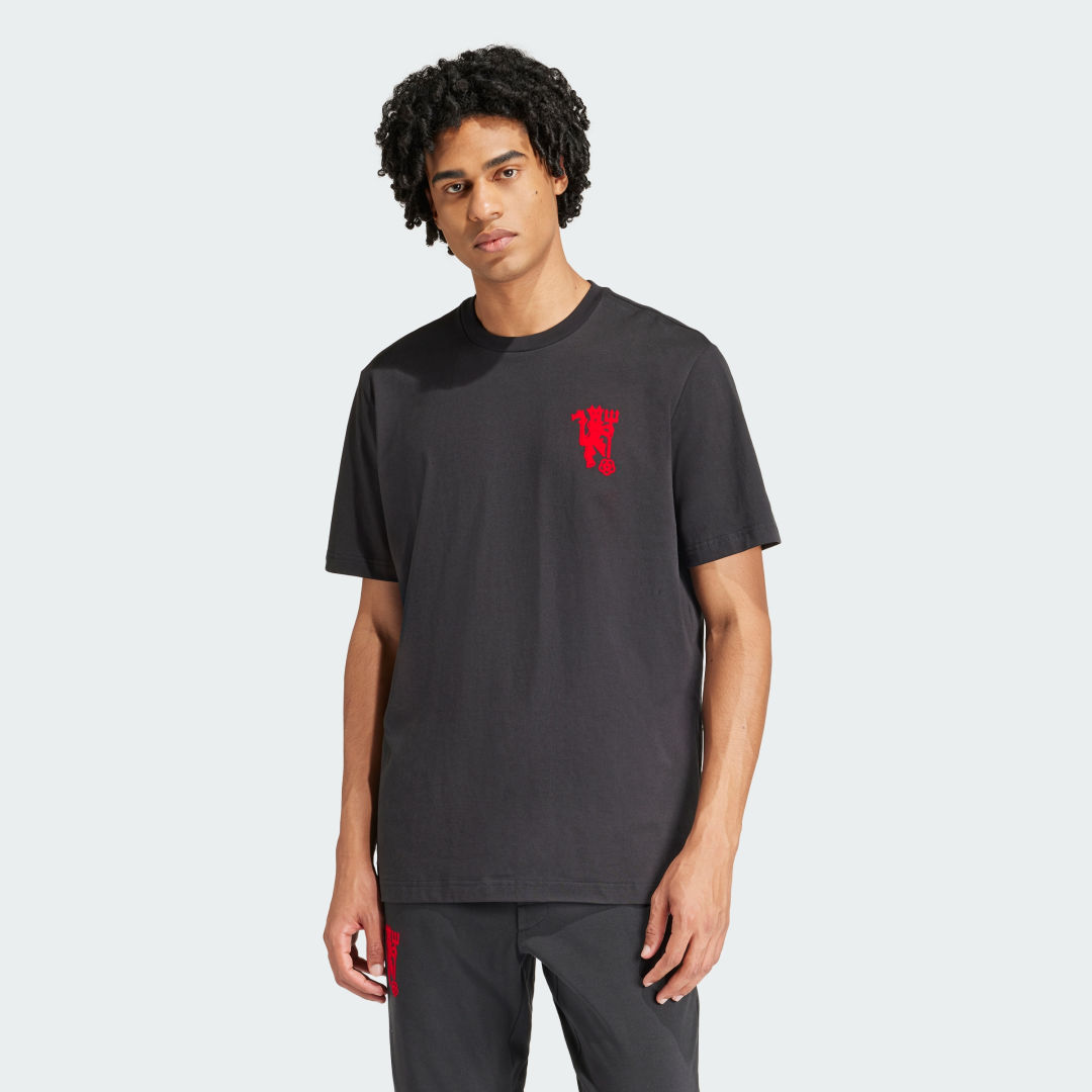 Tričko adidas Performance Manchester United Cultural Story Tee Čierna | IP9185, 0
