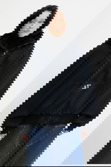 Bomber bunda Carhartt WIP Oversize Full-Zip Sherpa-Lined Hooded OG Active Jacket Čierna | I032240.01LF, 0