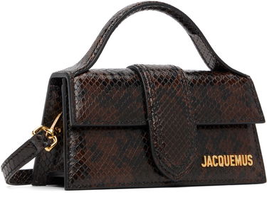 Kabelka Jacquemus The Bambino Serpent-Effect Top Handle Mini Bag Hnedá | 25HBAW00006AC05A01, 1