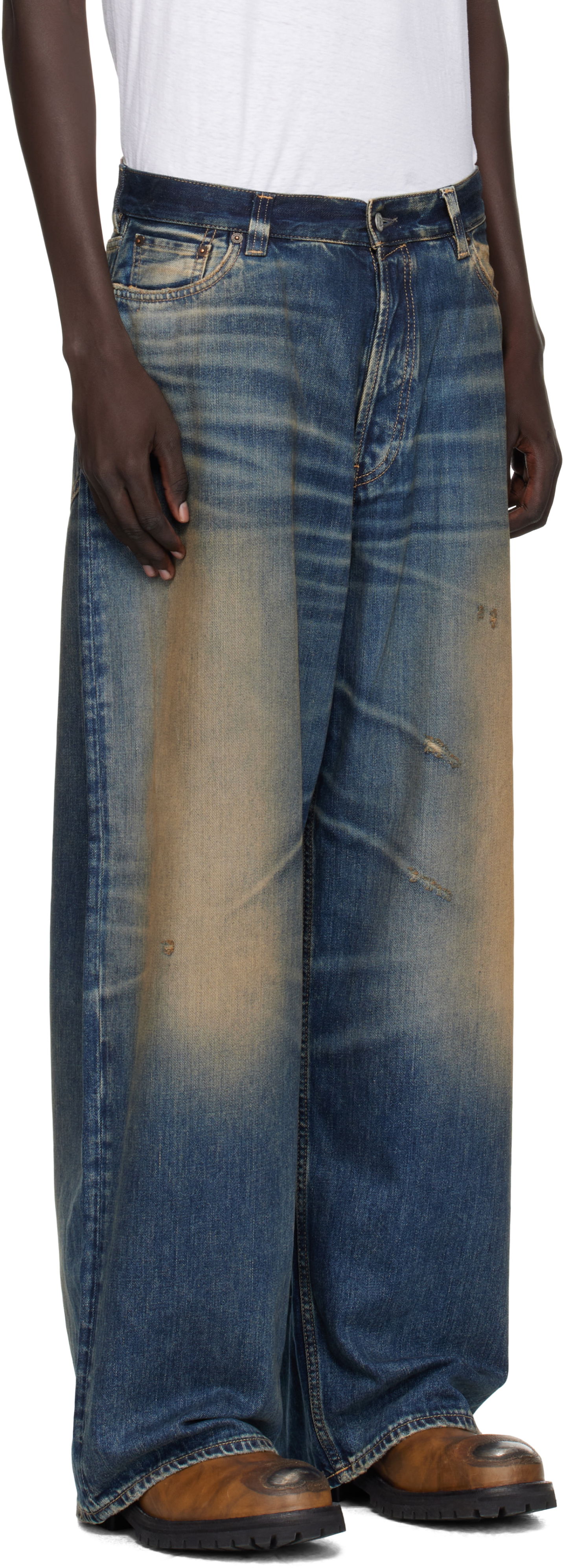Džínsy Acne Studios Acne Studios Loose Fit 2023 Jeans Modrá | C00094-, 1