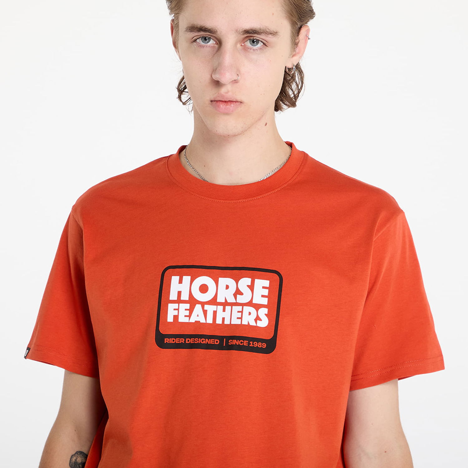 Tričko Horsefeathers Millennium T-Shirt Orange Rust M Oranžová | SM1358B, 1