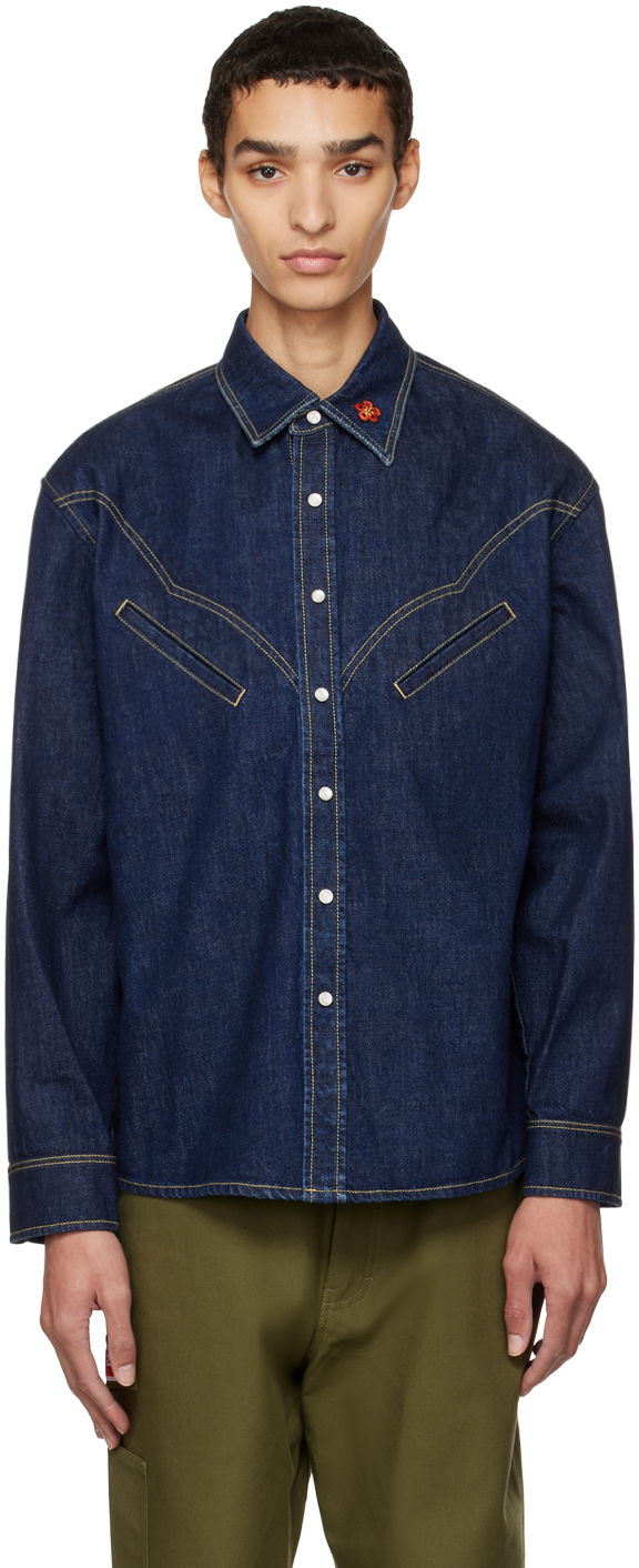 Košeľa KENZO Paris Western Denim Navy | FC65DC4119EB, 0