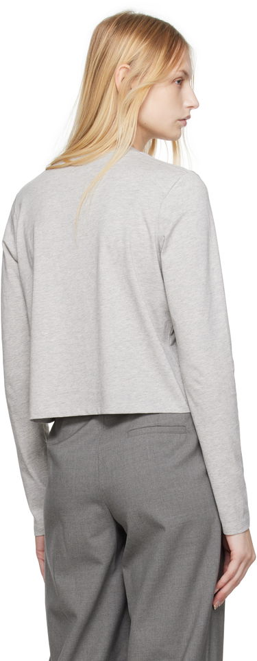 Crop Top Loulou de Saison Loulou de Saison Masal Cropped Long Sleeve T-Shirt Šedá | MASAL, 2