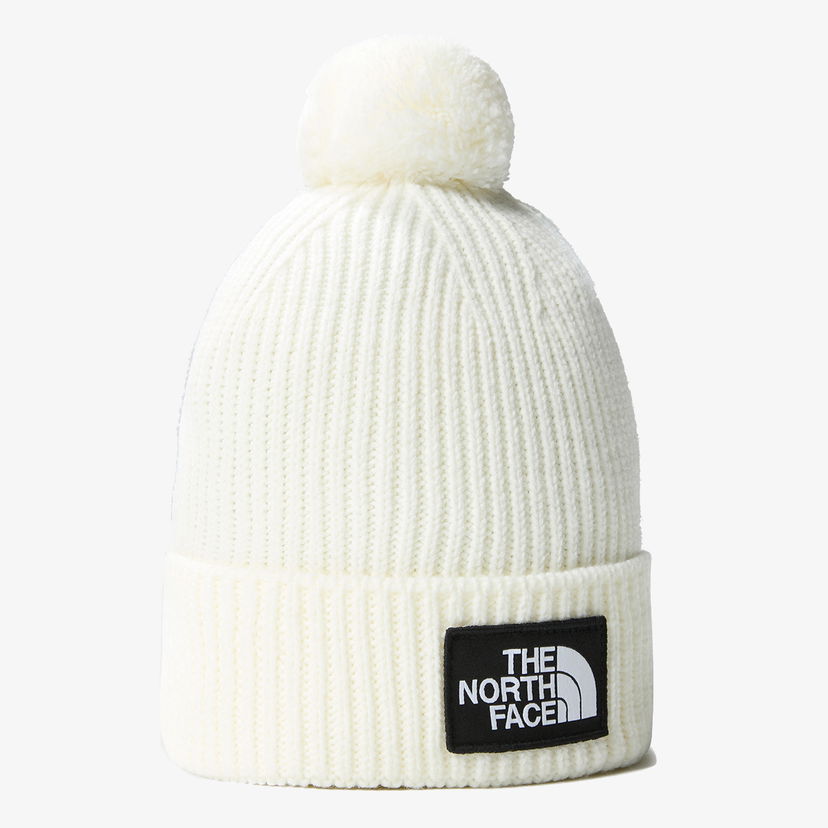 Kulicha The North Face TNF Logo Box Pom Beanie Biela | NF0A3FN3N3N1