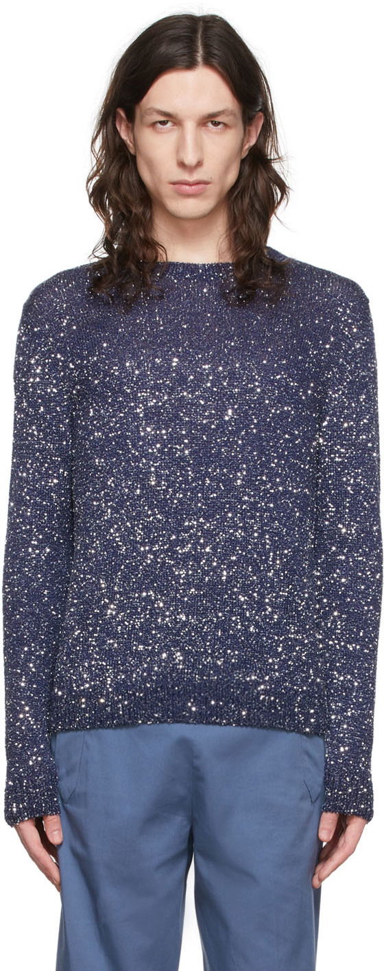 Sveter Stella McCartney Stella McCartney Sequin Knit Sweater Modrá | 6K00683S7255, 0