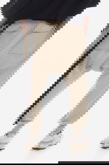 Tepláky Rick Owens Rick Owens DRKSHDW Drop-Crotch Sweatpants Béžová | DU01C6395.RIG.PEARL, 3