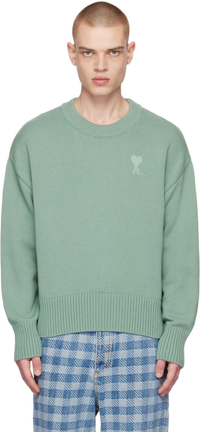 Sveter AMI SSENSE x Sweater Zelené | SPUKS008.016.327, 0