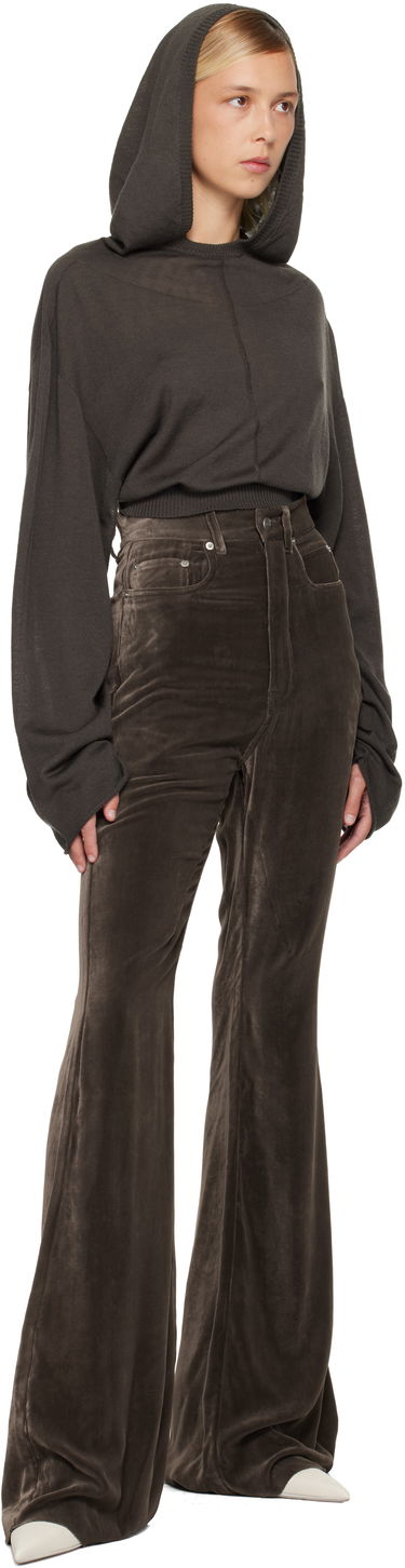 Nohavice Rick Owens Concordians Bolan Bootcut Trousers Hnedá | RP02E4329 V, 3