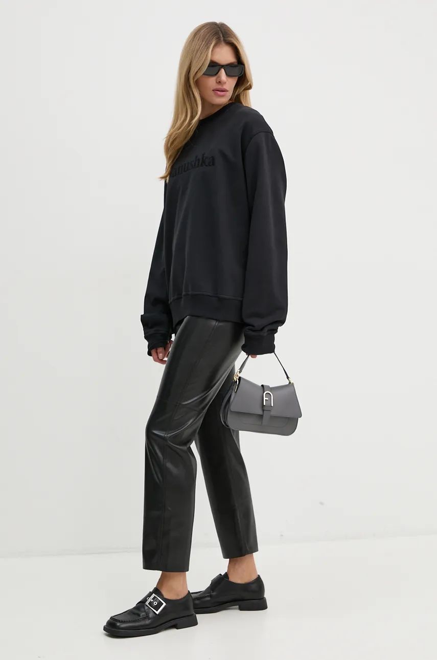 Black Remy Relaxed-Fit Sweatshirt