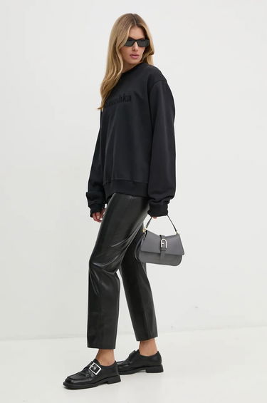 Mikina Nanushka Black Remy Relaxed-Fit Sweatshirt Čierna | NU24CRSH00299, 1