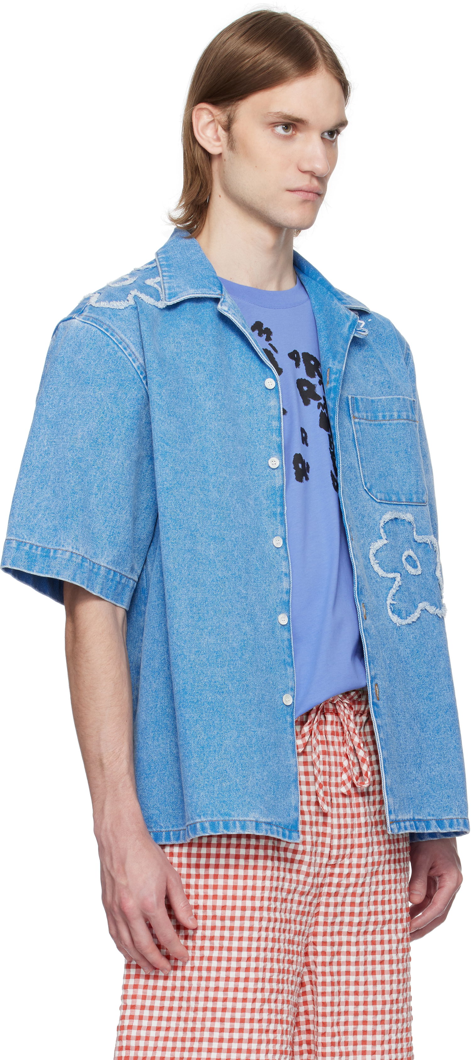 Košeľa Marni Marni Bowling Denim Shirt Modrá | CUJU0017QS USCX34, 1