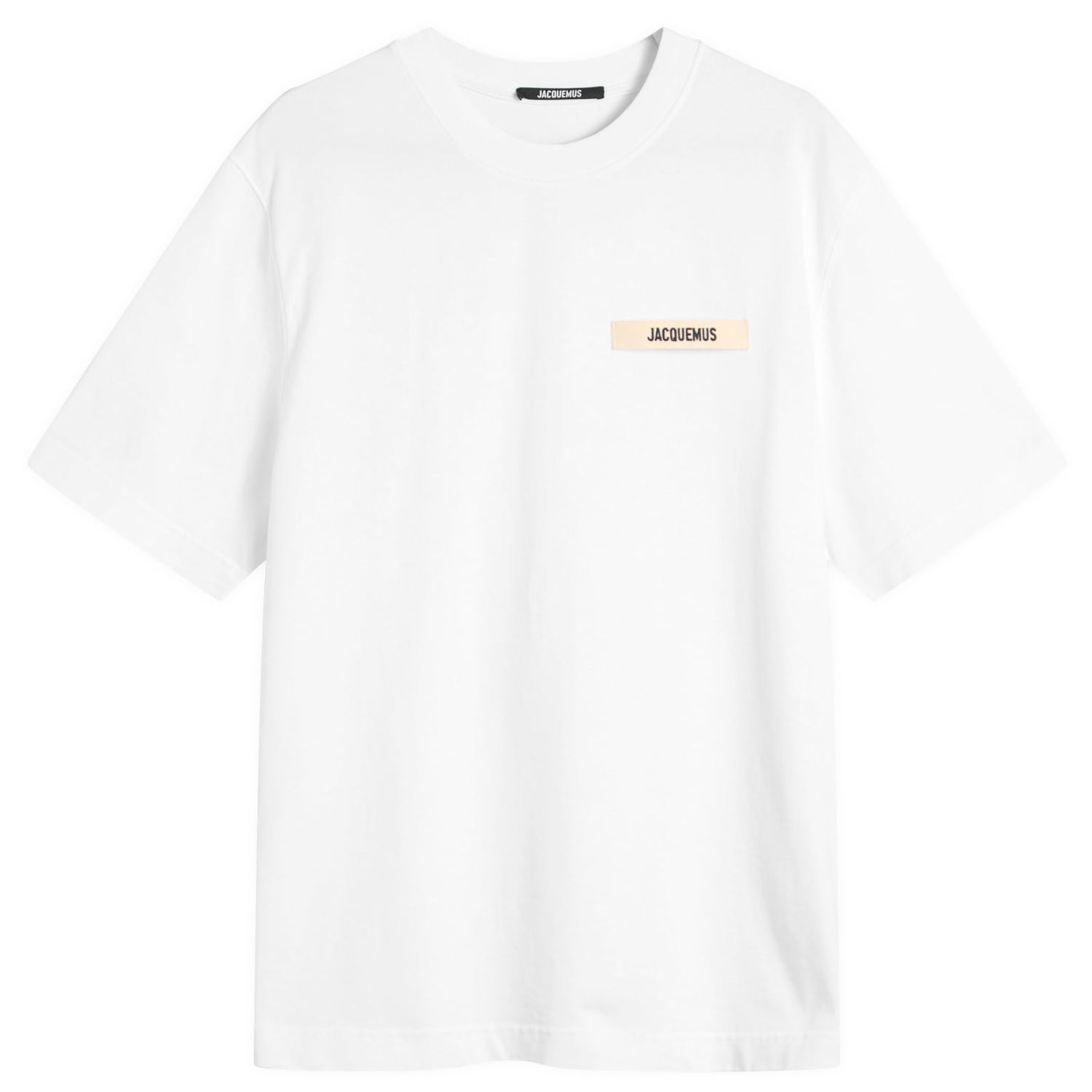 Tričko Jacquemus Jacquemus Grosgrain Logo T-Shirt, Size Large Biela | 25HTSM00133AJ00226-100, 0