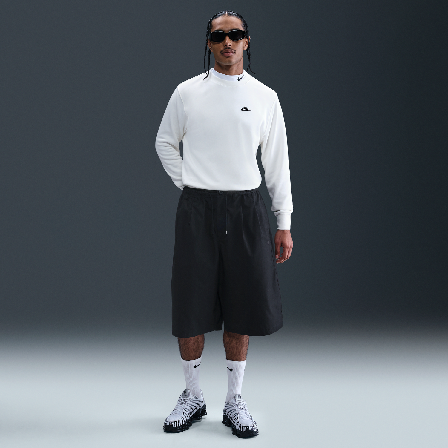 Mikina Nike Club Shorts Biela | HJ2540-010, 0