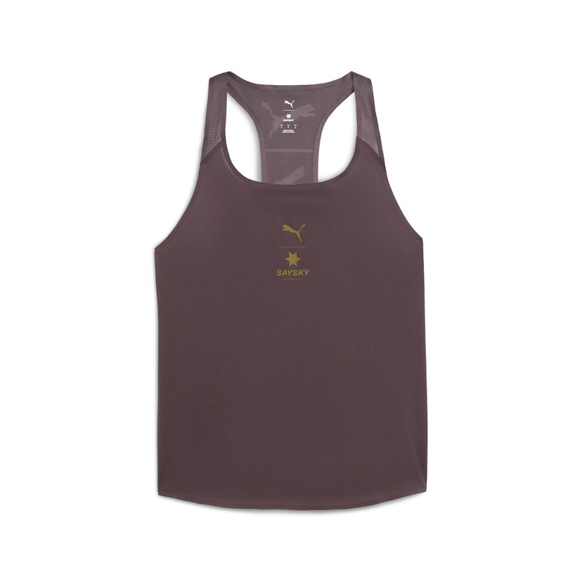 Tielko Puma PUMA x SAYSKY Running Racerback Tank Top Vínová | 527833_88