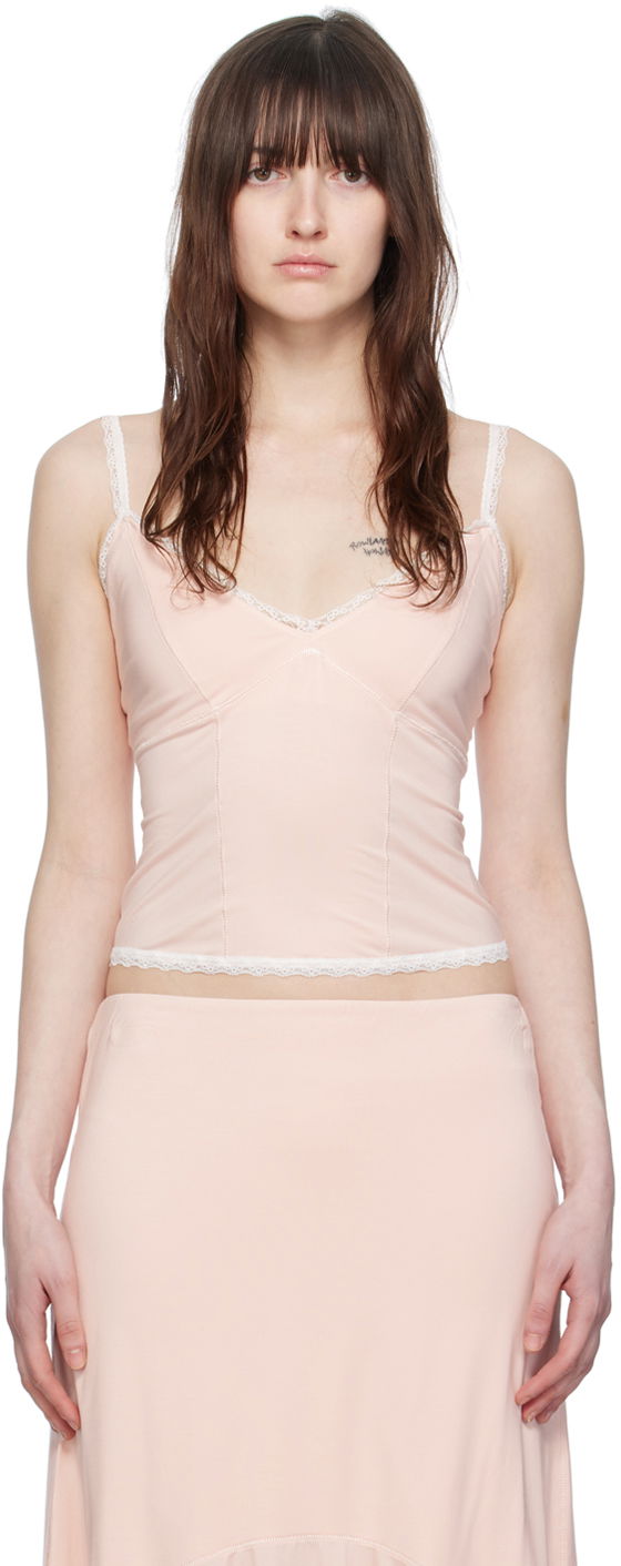Tielko GUIZIO Guizio Dainty Lace-Trim Camisole Ružová | S24102K017, 0