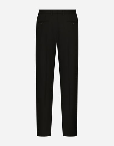 Nohavice Dolce & Gabbana Classic Wool Pants Čierna | GY6UETFU27JN0000, 1