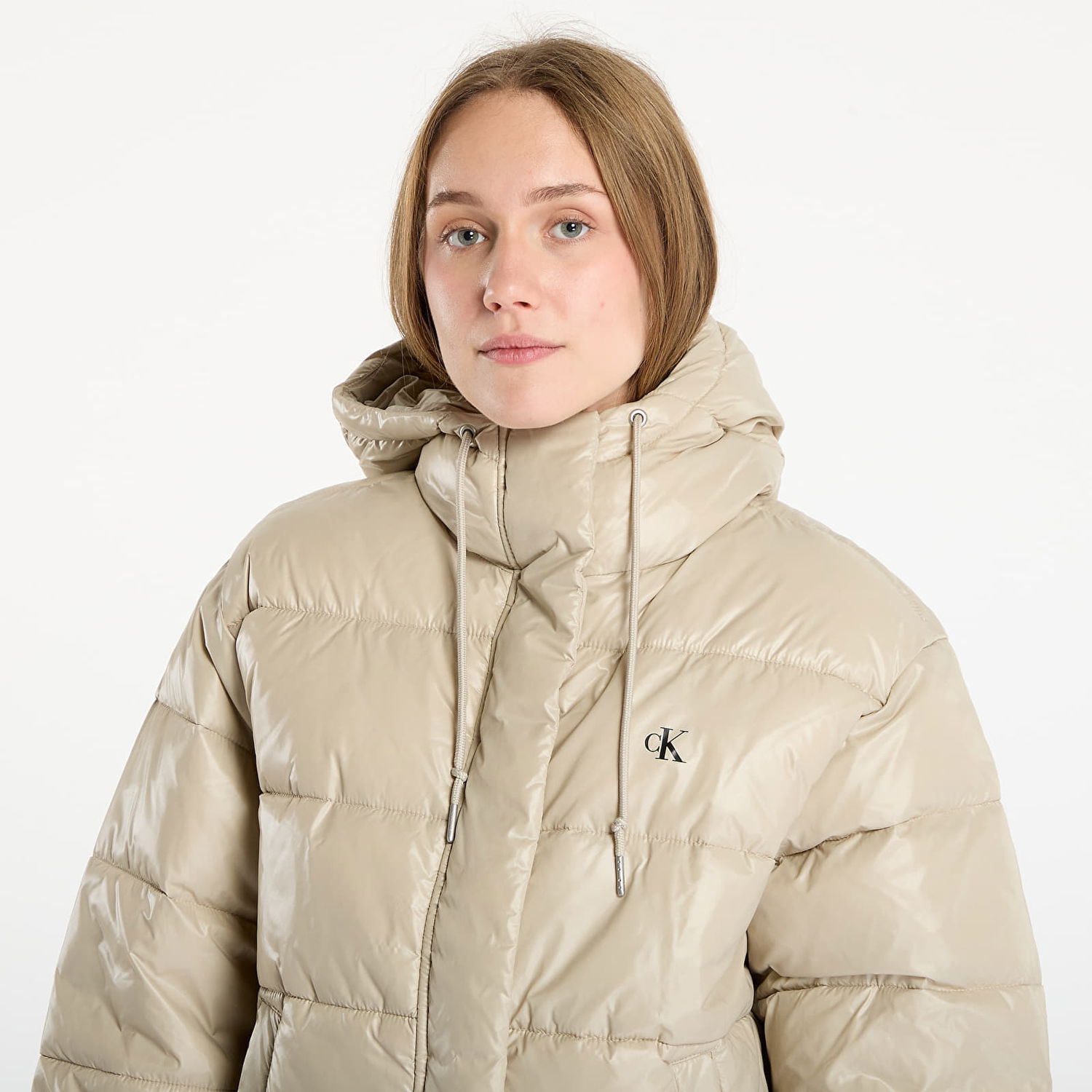 Prešívaná bunda CALVIN KLEIN Calvin Klein Jeans Shine Puffer Jacket Béžová | LV047D505G NSU, 1