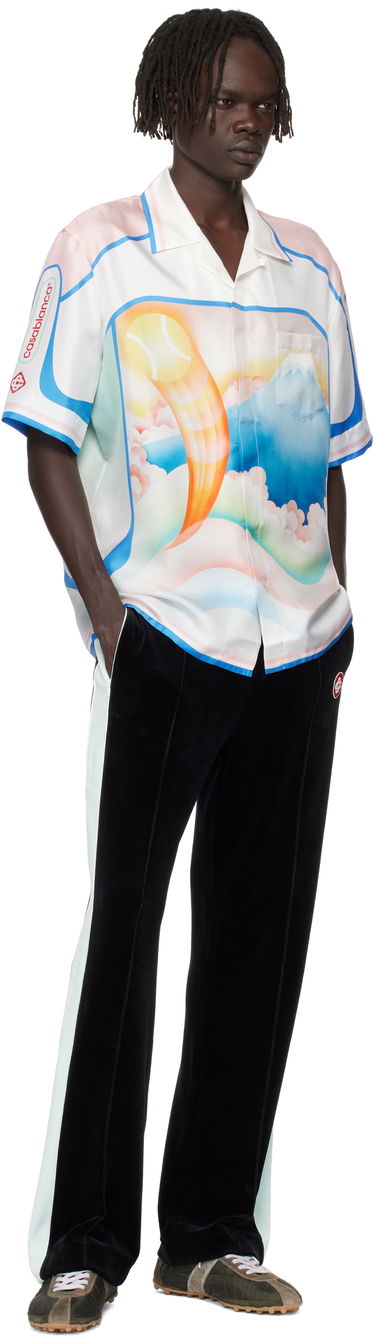 Košeľa Casablanca Casablanca Fuji Dream Silk Resort Shirt Biela | MPF25-SH-003-03, 3
