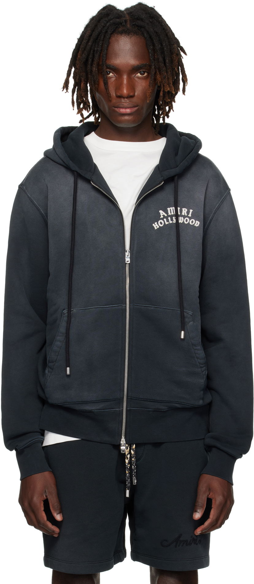 Mikina AMIRI AMIRI Hollywood Zip Hoodie Čierna | AMJYHD1132