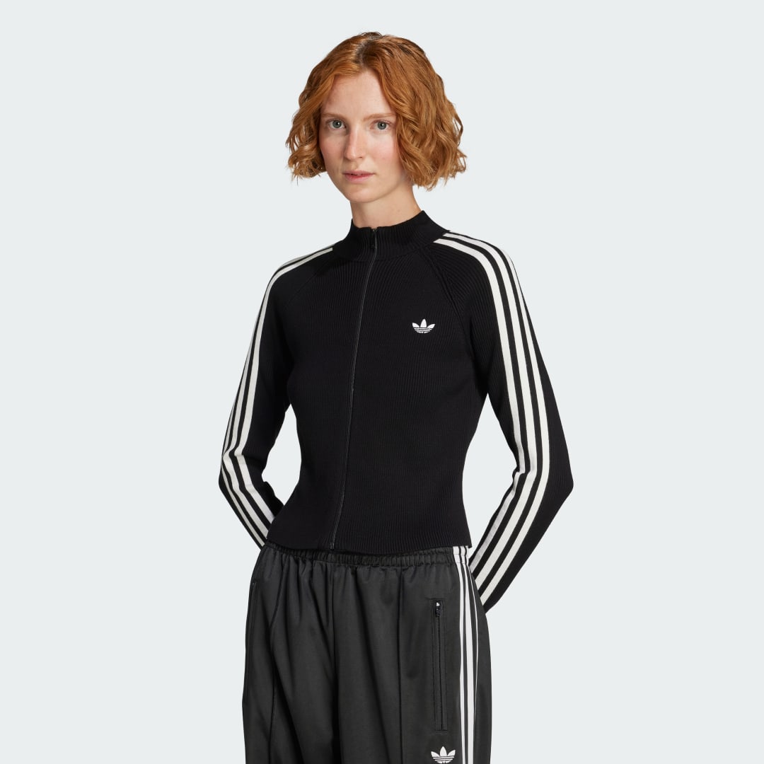 Sveter adidas Performance Adicolor Slim-Fit Knit Top Čierna | JY2597, 0