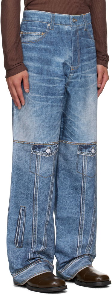 Džínsy Andersson Bell Andersson Bell Printed Jeans Modrá | apa842u, 1