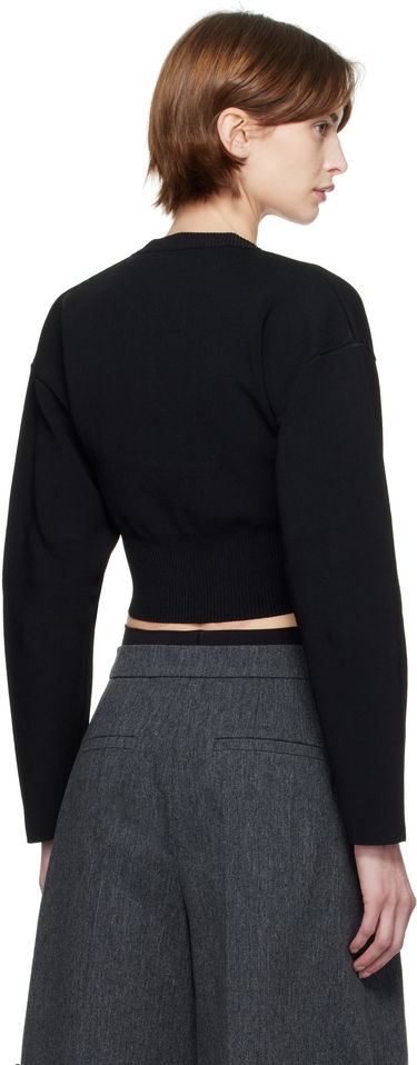 Sveter WARDROBE.NYC WARDROBE.NYC Matte Cropped Cardigan Čierna | W1096F24MV, 2