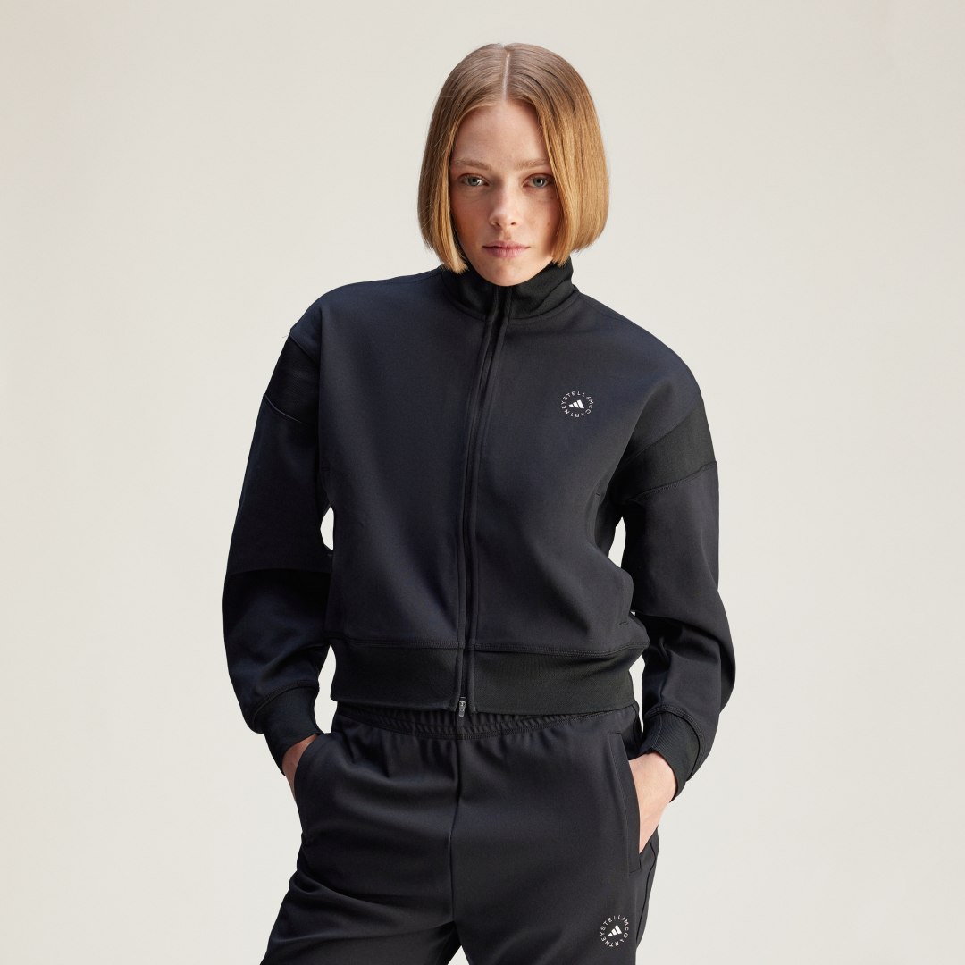 Mikina adidas Performance adidas by Stella McCartney Knitted Track Jacket Čierna | JJ0084, 0