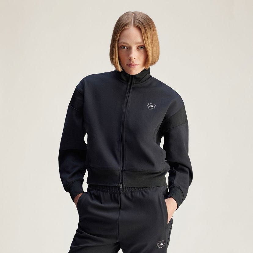 Mikina adidas Performance adidas by Stella McCartney Knitted Track Jacket Čierna | JJ0084
