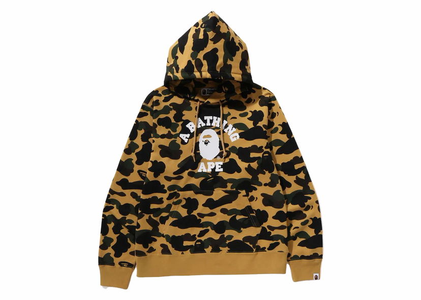 Mikina BAPE BAPE 1st Camo College Pullover Hoodie Yellow Žltá | 1J70-114-011