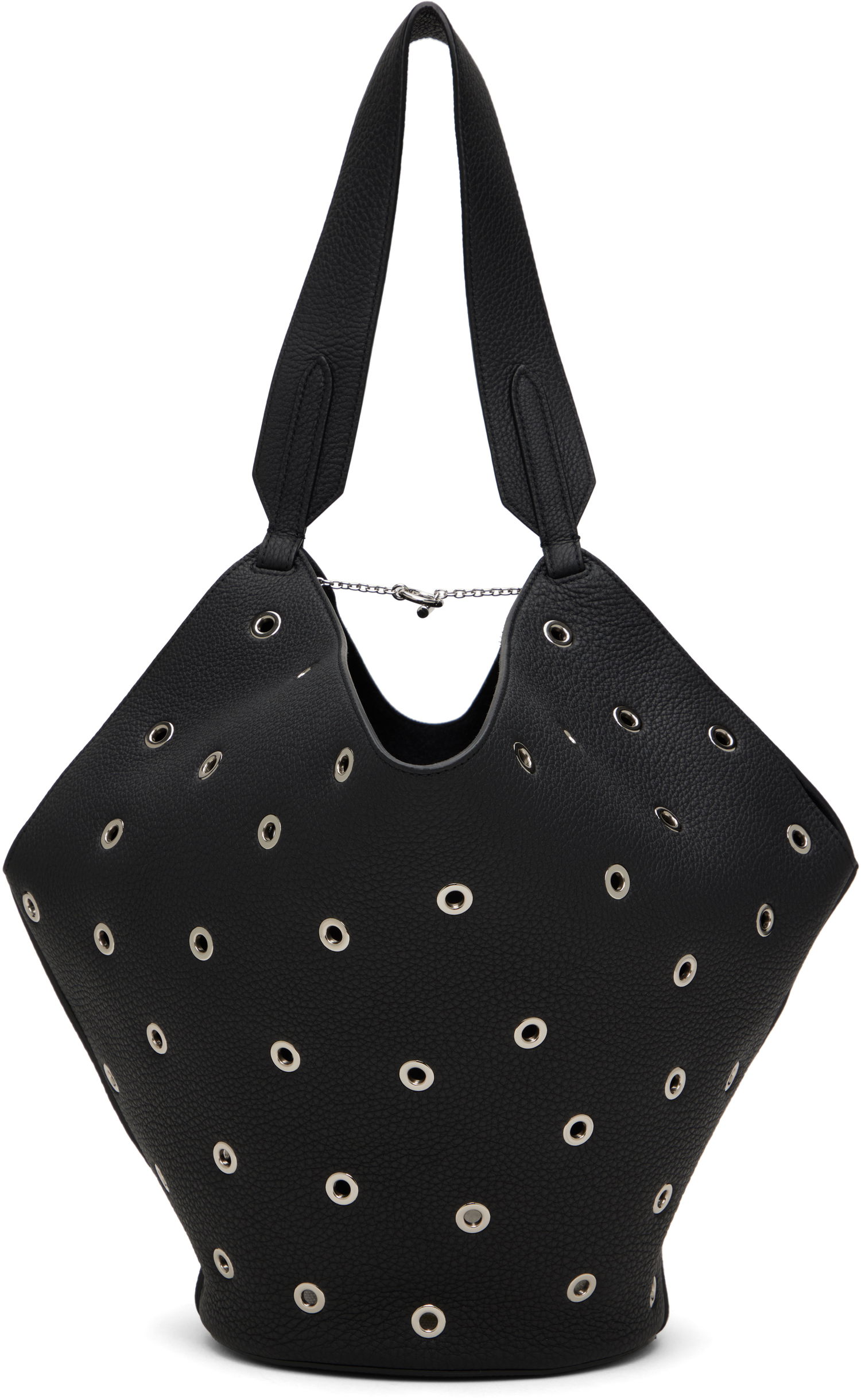 Tote bag Khaite KHAITE Small Lotus Eyelet Tote Čierna | H2043-915, 0