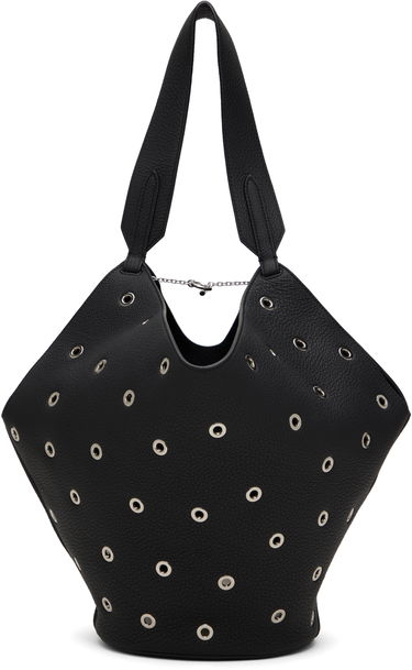 Tote bag Khaite KHAITE Small Lotus Eyelet Tote Čierna | H2043-915, 0