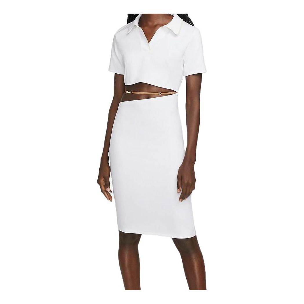 Šaty Nike Jacquemus Cutout Polo Dress Biela | DN3239-100, 0