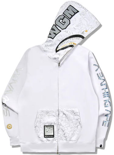 Mikina BAPE Bape X Hajime Sorayama Shark Full Zip Hoodie White Biela | 0ZXSWM115905H-WHT, 0