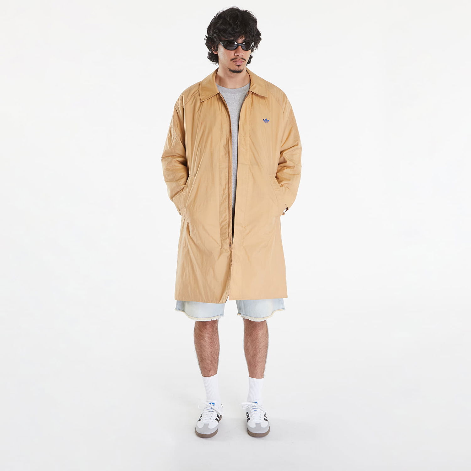 Bunda adidas Originals Wales Bonner x Reversible Mac Beige/ Navy Blue Béžová | IW3600, 0