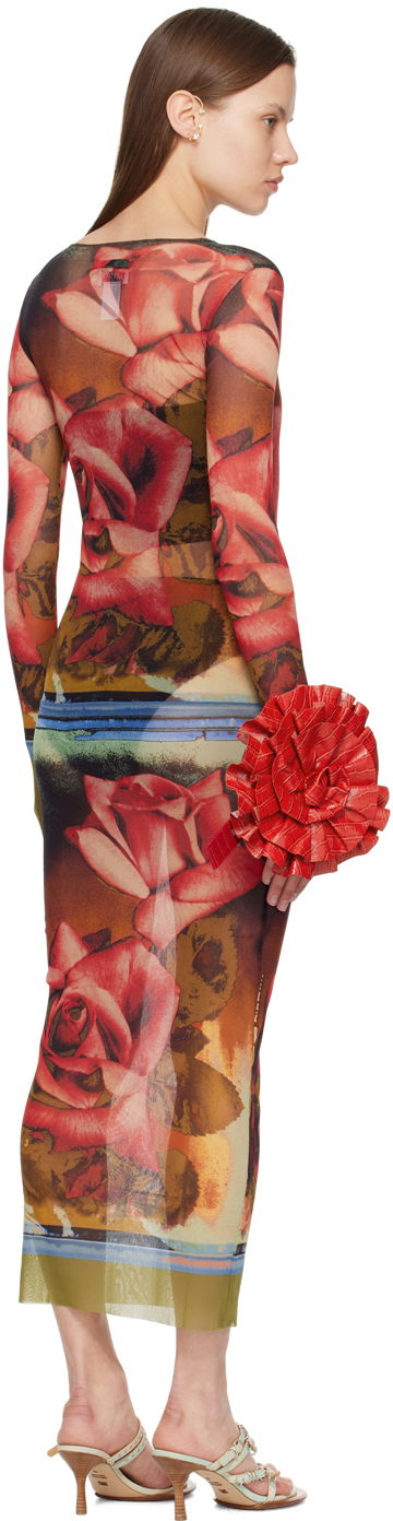 Jean Paul Gaultier Roses Print Maxi Dress