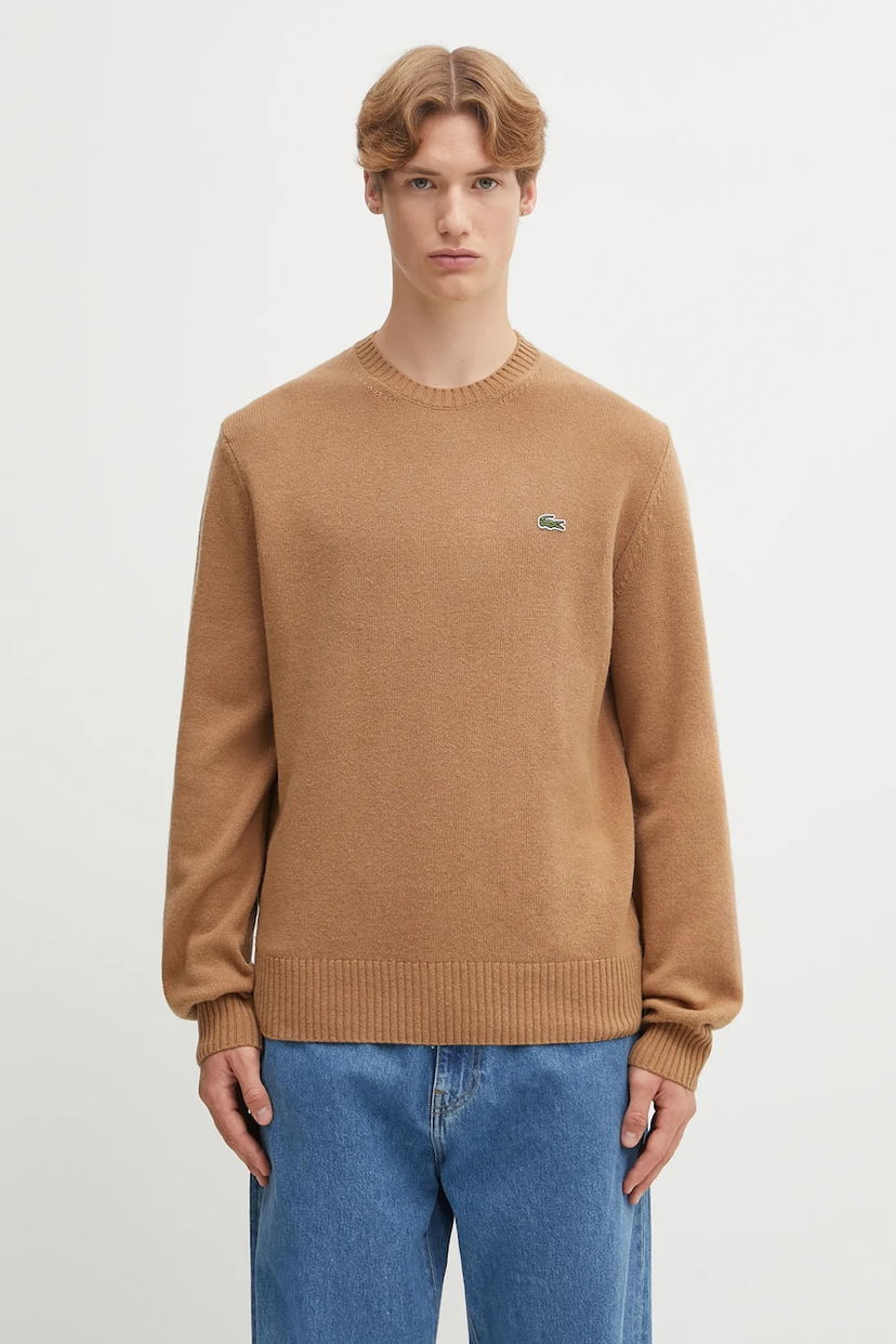 Sveter Lacoste Lacoste Wool Sweater Hnedá | AH2916