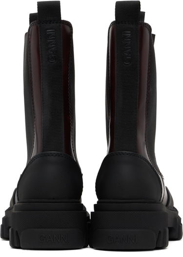 Oblečenie GANNI GANNI Cleated Mid Chelsea Boots Vínová | S2897, 1