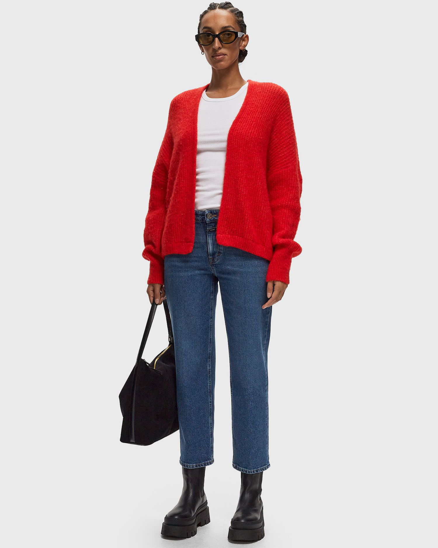 Sveter American Vintage EAST VEST Cardigan Červená | EAST19AH24-PIMENT-CHINE, 1