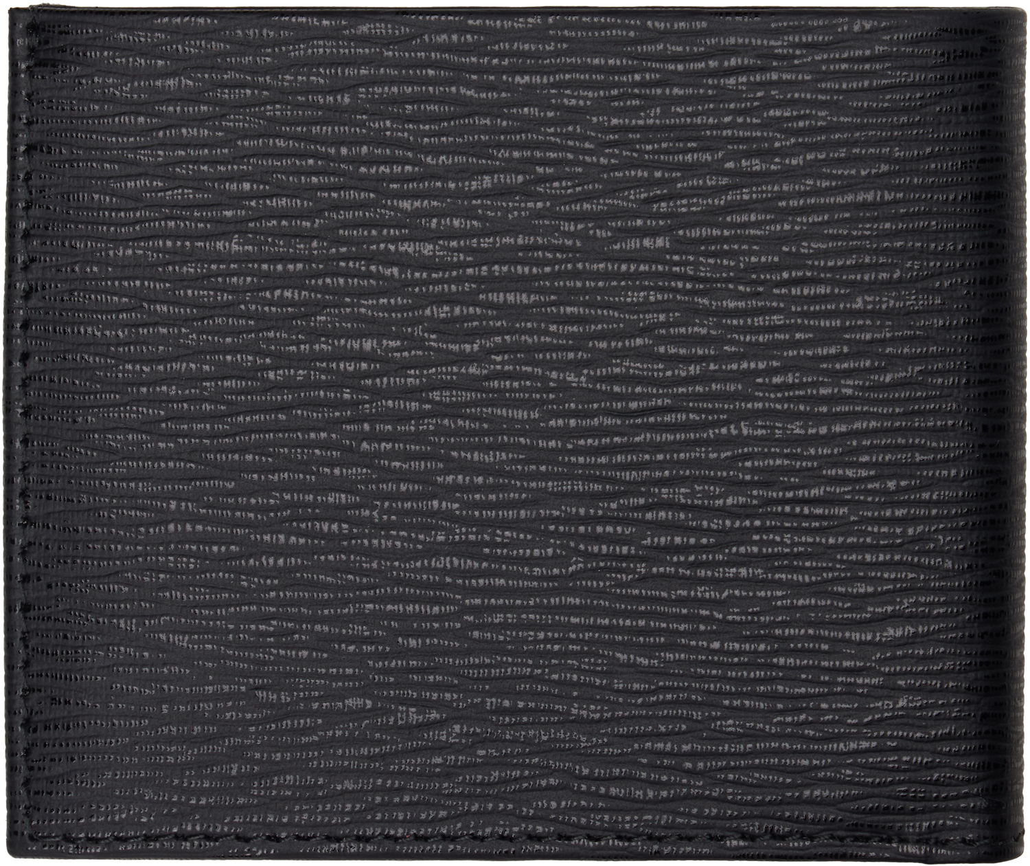 Peňaženka FERRAGAMO Bifold Textured Leather Wallet Čierna | 733308, 1